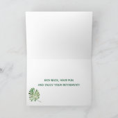 Lime Green Parrot Happy Retirement Groet Kaart (Binnen)