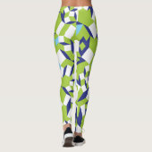 Lime Green patroon Leggings (Achterkant)