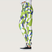 Lime Green patroon Leggings (Links)