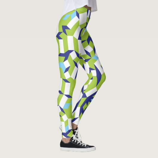 Lime Green patroon Leggings (Rechts)