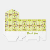 Lime Green Patterned Bedankdoosjes (Uitgevouwen)