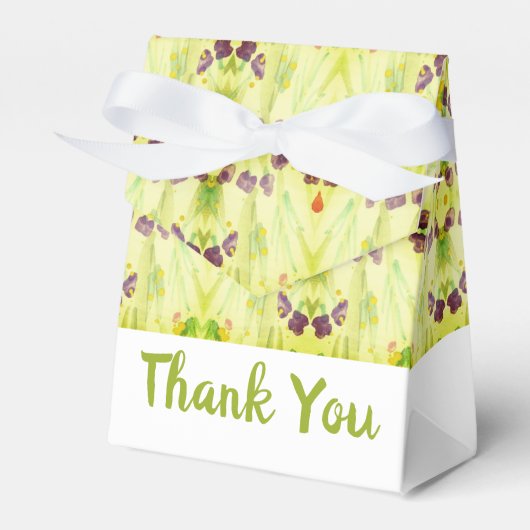 Lime Green Patterned Bedankdoosjes (Voorkant Zijde)