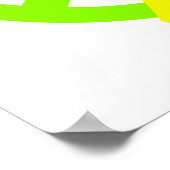 Lime Green Peace & Ribbon Poster (Hoek)