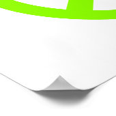 Lime Green Peace & Word Poster (Hoek)