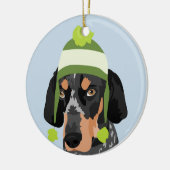 Lime Green Pet Coonhound Ornament (Links)