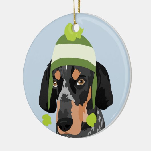 Lime Green Pet Coonhound Ornament (Links)