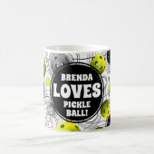 Lime Green Pickleball Monogram Koffiemok (Center)