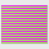 Lime Green Pink Stripe Pattern Modern Cadeaupapier (Vlak)