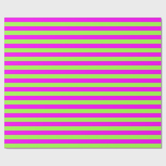 Lime Green Pink Stripe Pattern Modern Cadeaupapier (Vlak)