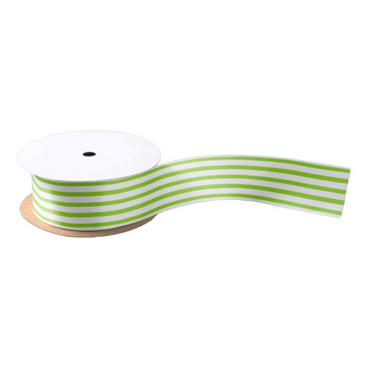 Lime Green Pinstripe Satin Ribbon Satijnen Lint (Spoel)