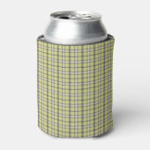 Lime Green Plaid Classic Pattern Retro Blikjeskoeler (Blikje Voorkant)