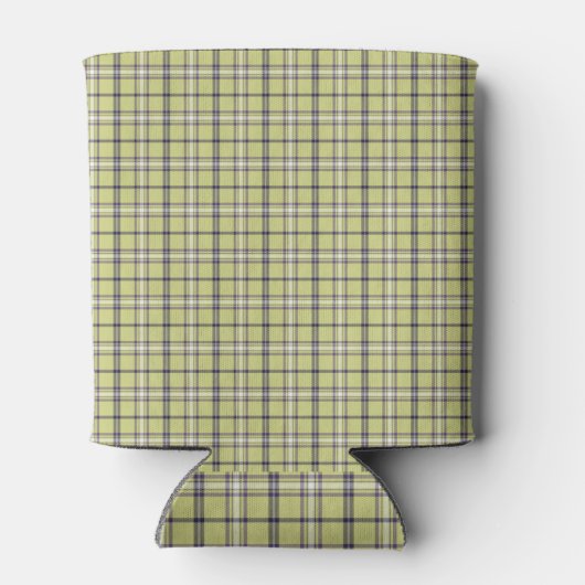 Lime Green Plaid Classic Pattern Retro Blikjeskoeler (Achterkant)