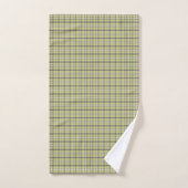 Lime Green Plaid Classic Pattern Retro Handdoek (Handdoek)