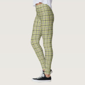 Lime Green Plaid Classic Pattern Retro Leggings (Links)