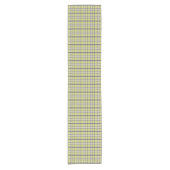 Lime Green Plaid Classic Pattern Table Runner Korte Tafelloper (Voorkant)