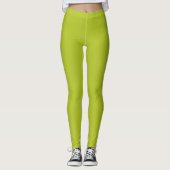 Lime Green Plain en Simple Leggings (Voorkant)