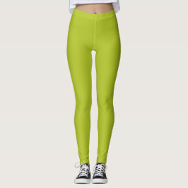 Lime Green Plain en Simple Leggings