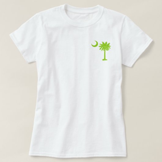 Lime Green Pocket Palmetto T-shirt (Design voorkant)