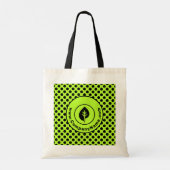 Lime Green Polka Dot Custom Logo & Company Name Tote Bag (Achterkant)