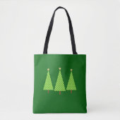 Lime Green Polka Dot Modern Kerstmis Tas Ba. (Voorkant)