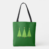 Lime Green Polka Dot Modern Kerstmis Tas Ba. (Achterkant)