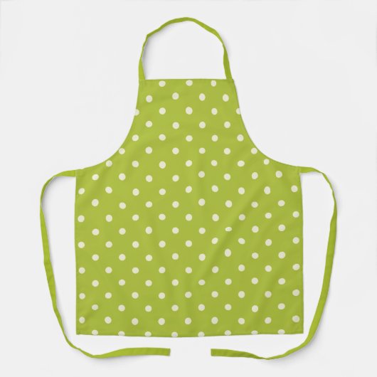 Lime Green Polka Dot Schort (Voorkant)