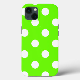 Lime green polka dots Case-Mate iPhone case