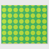 Lime Green Polka Dots Green Cadeaupapier (Vlak)