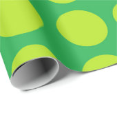 Lime Green Polka Dots Green Cadeaupapier (Rol Hoek)