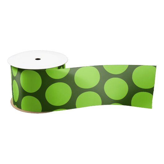 Lime Green Polka Dots Olijfgroen Schattige lint (Spoel)