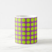Lime Green Polka Dots Paars Koffiemok (Center)