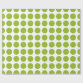 Lime Green Polka Dots Wrapping Paper Cadeaupapier (Vlak)