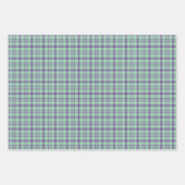 Lime Green Purple Plaid Classic Pattern Inpakpapier Vel (Voorkant 3)