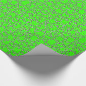 Lime Green Puzzle Wrapping Paper Cadeaupapier (Hoek)