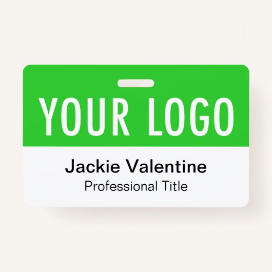 Lime Green PVC Badge Horizontale Personeel ID Naam (Voorkant)
