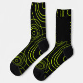 Lime Green Rain Ripples patroon Sokken (Links)
