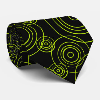 Lime Green Rain Ripples patroon Stropdas