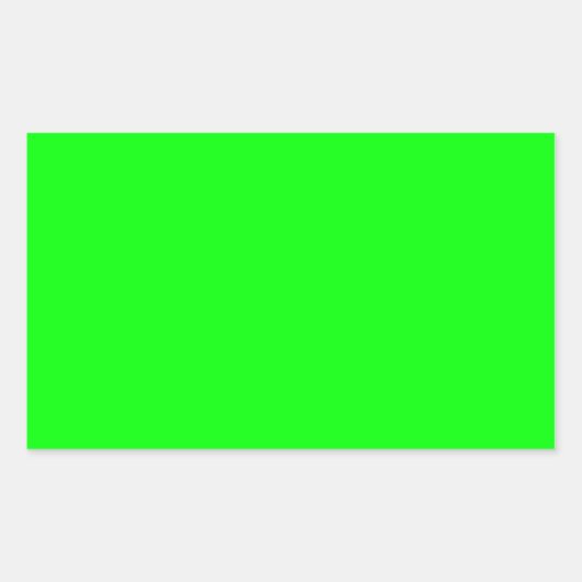 Lime Green Rechthoekige Sticker (Voorkant)