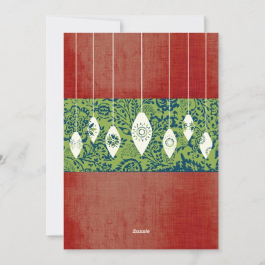 Lime Green Red Merry en Bright Family Photo Card Feestdagenkaart (Achterkant)