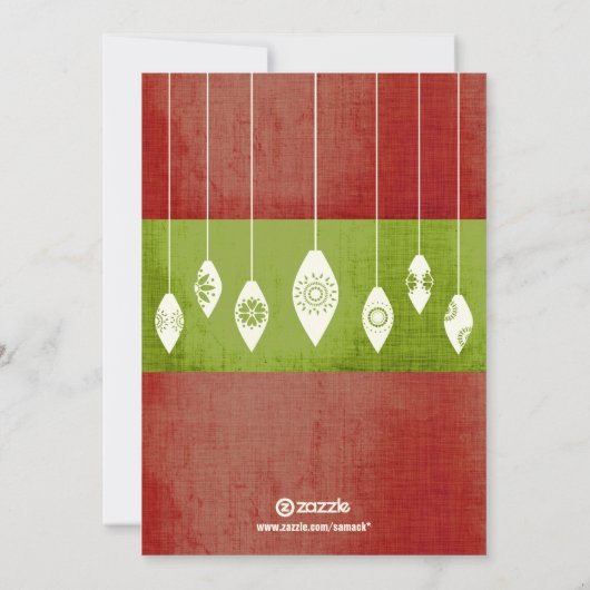 Lime Green Red Merry en Bright Family Photo Card Feestdagenkaart (Achterkant)