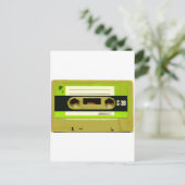 Lime Green Retro Cassettebandje Briefkaart (Staand voorkant)