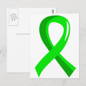 Lime Green Ribbon 3 van non-Hodgkin lymfoom Briefkaart (Voorkant / Achterkant)