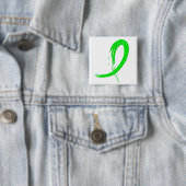 Lime Green Ribbon A4 Vierkante Button 5,1 Cm (In situ)