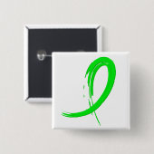 Lime Green Ribbon A4 Vierkante Button 5,1 Cm (Voorkant /achterkant)