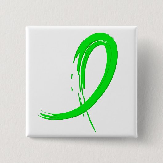 Lime Green Ribbon A4 Vierkante Button 5,1 Cm (Voorkant)