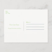 Lime Green Ribbon & Diamonds Elegant Save the Date Aankondigingskaart (Achterkant)