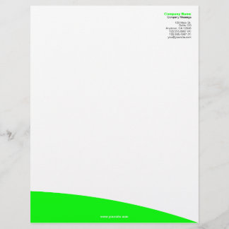 Lime Green Rolling Hill Letterhead Gepersonaliseerd Briefhoofd
