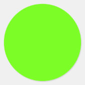 Lime Green Ronde Sticker (Voorkant)