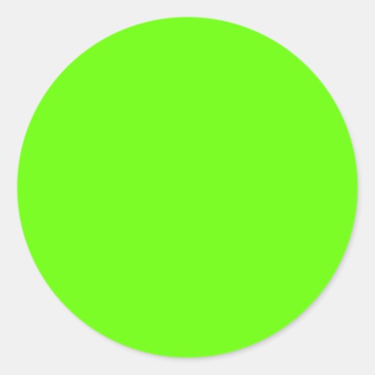 Lime Green Ronde Sticker (Voorkant)