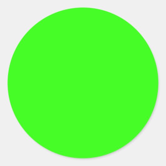 Lime Green Ronde Sticker (Voorkant)